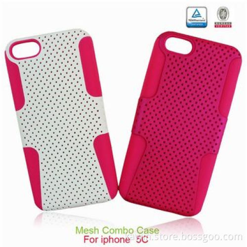 Mesh Combo 2-in-1 PC+Silicone Cover for Apple's iPhone 5C